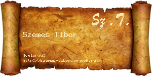 Szemes Tibor névjegykártya
